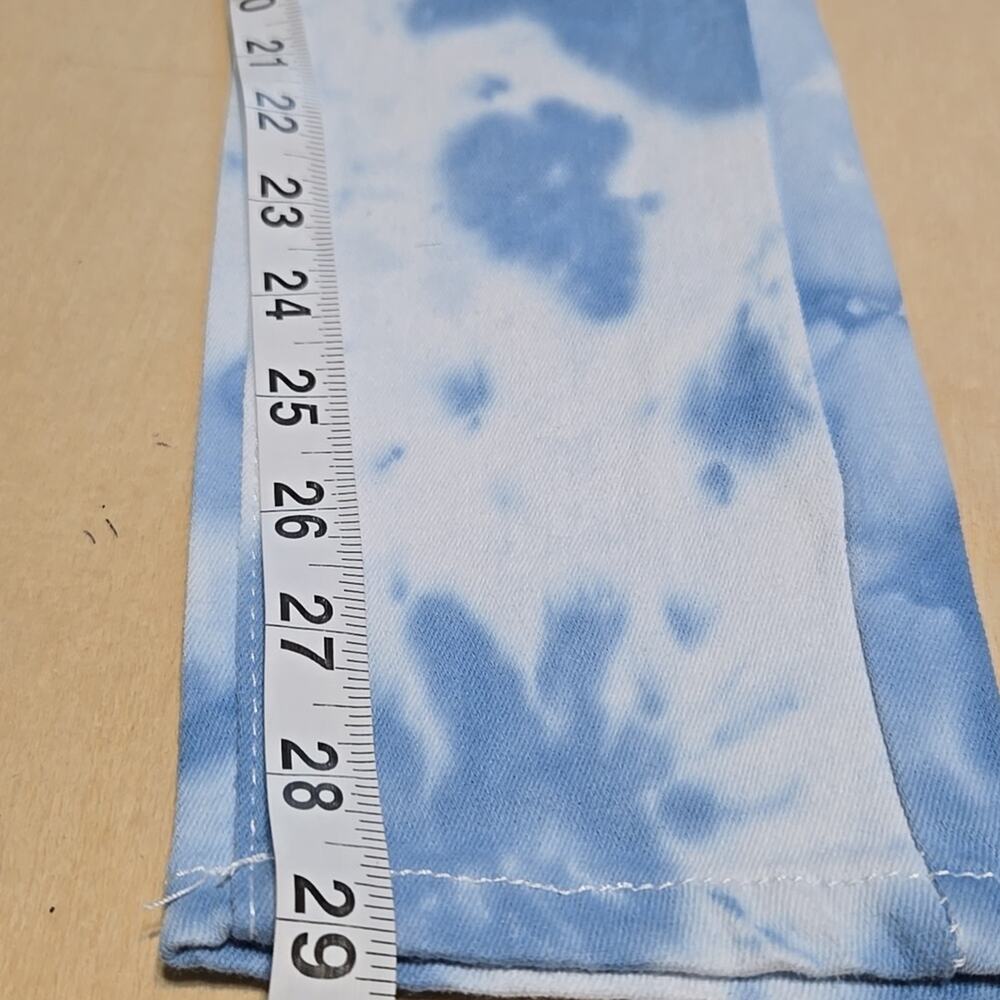 D1 NWT Nina Rossi Tie Die Button Closure Pockets Skinny Leg Denim Sm Md Lg - Picture 8 of 10